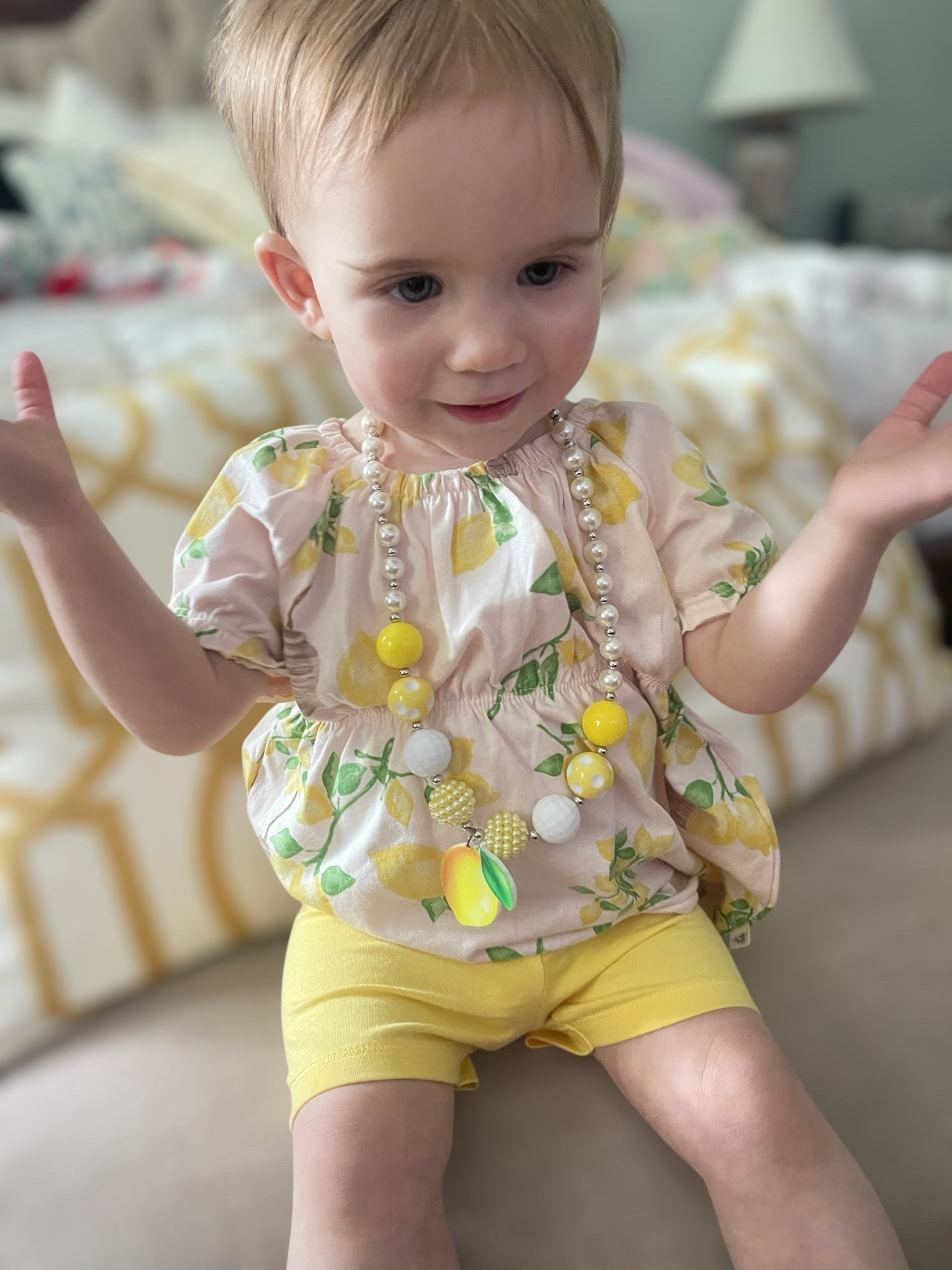 Sweetest little lemon drop! 🍋✨
This precious outfit is made from 100% organic cotton — soft, breathable, and perfect for sunny days! ☀️

Wearing the cutest lemon-printed peplum top 🍋 and matching shorts 🍋 or styled as a mini dress for an even sweeter look!
The playful lemon bead necklace adds an extra pop of fun! 🍋✨

Outfit details:
• 100% Organic Cotton Lemon Print Top/Dress 🌿
• Matching Organic Cotton Shorts 🍋
• White Sandals 🤍
• Lemon Bead Necklace ✨🍋

Soft, comfy, and perfect for playdates, summer outings, or just soaking up all that sunshine! ☀️
Organic cotton = better for baby, better for the planet! 🌎💛

#ToddlerStyle #OrganicCotton #LemonOutfit #SummerStyle #LTKkids #MiniStyle #MomLife #LTKbaby #EcoFriendlyFashion #SustainableKidswear


#LTKFindsUnder50 #LTKBaby #LTKKids