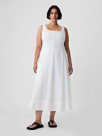 Linen-Blend Midi Dress | Gap (US)