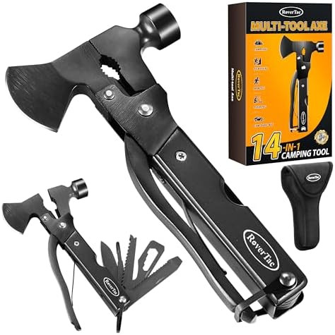RoverTac 14-in-1 Multitool Camping Axe – Multi Tool with Knife, Hammer, Saw, Screwdrivers, Bott... | Amazon (US)