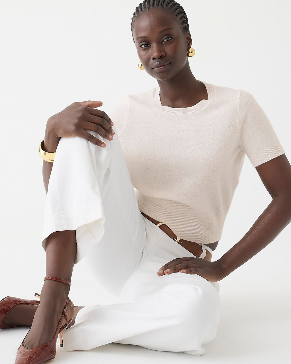 Cashmere shrunken T-shirt | J. Crew US