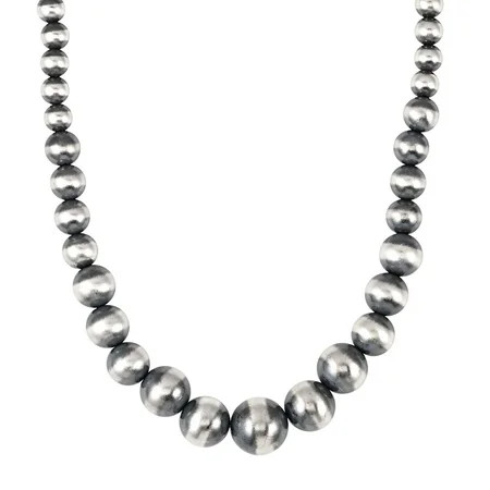 Shop LC Santa Fe Style Women Silver Beaded Necklace Size 20 38.80 Grams | Walmart (US)