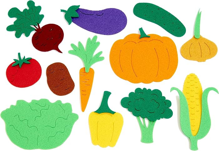 Felt Vegetables Set - Felt Figures - Felt Board Pieces for DIY, Crafts, Home Decoration, 2 Pcs | Amazon (US)