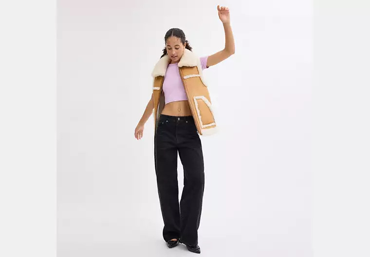 Reversible Shearling Vest | Coach Outlet US
