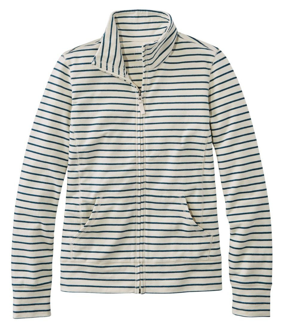 Women's Ultrasoft Sweats, Full-Zip Mock-Neck Jacket Stripe | L.L. Bean