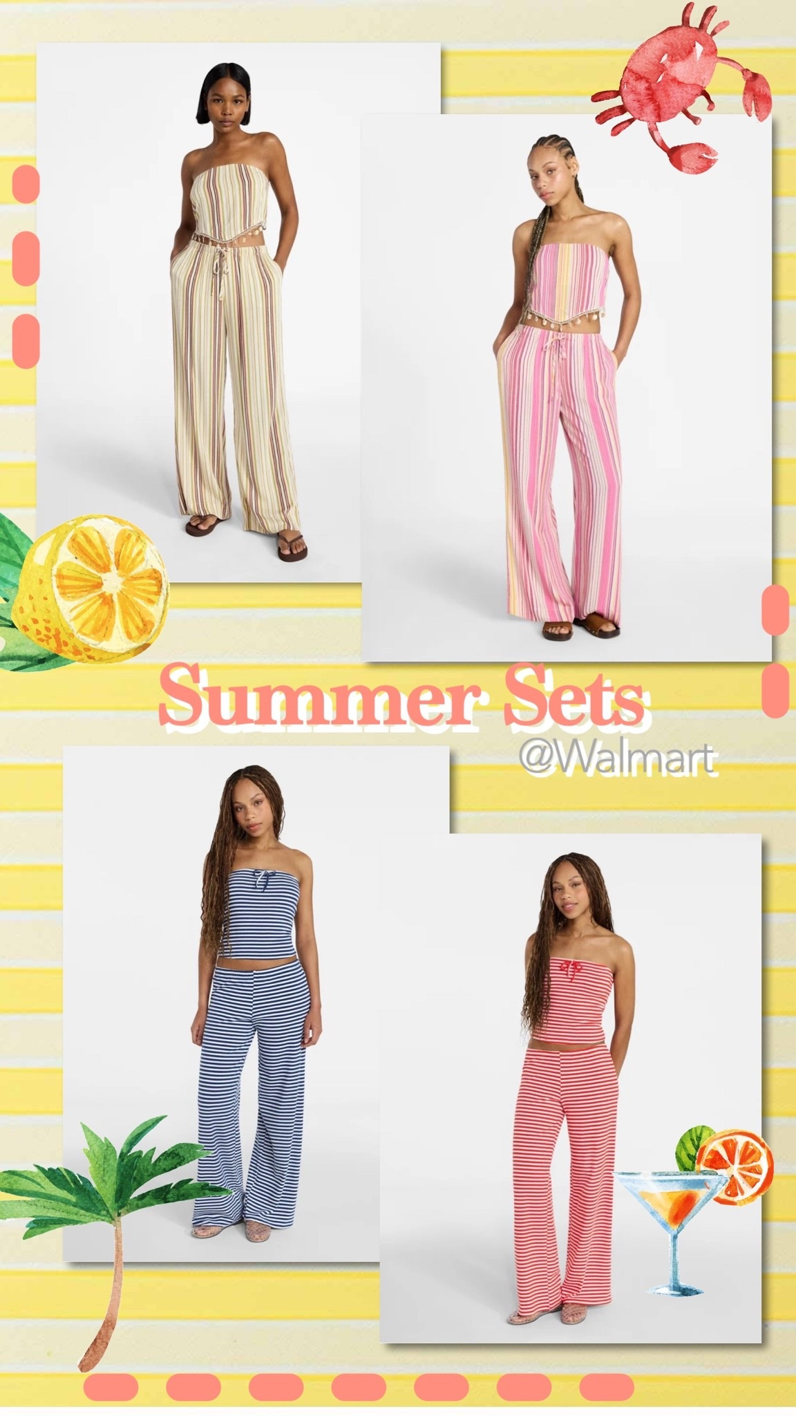 Summer Sets under $20’at Walmart
Beach sets
Summer fashion
Budget friendly beach wear