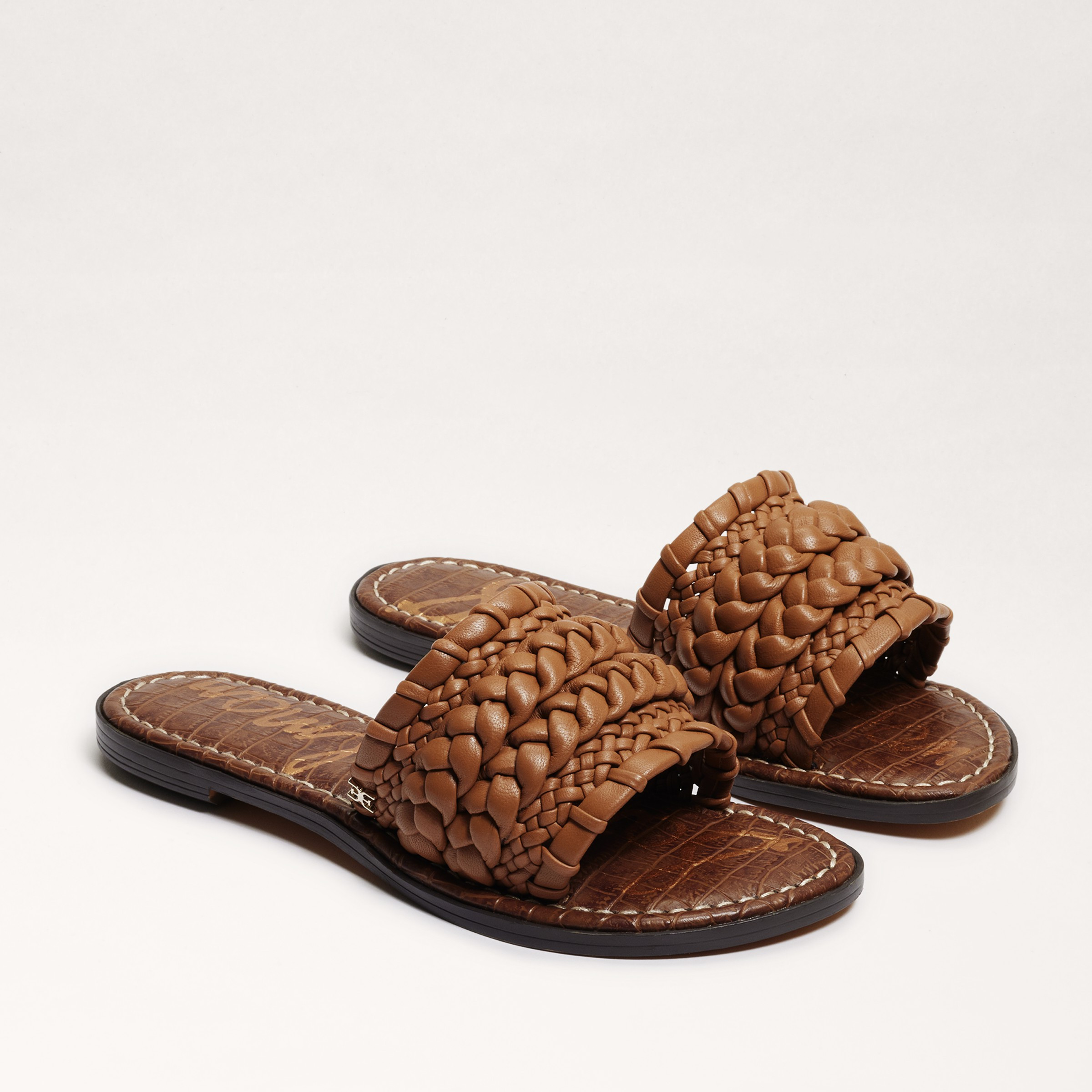 Sam Edelman Giada Woven Slide Sandal Light Cuoio Brown 9.0 | Sam Edelman
