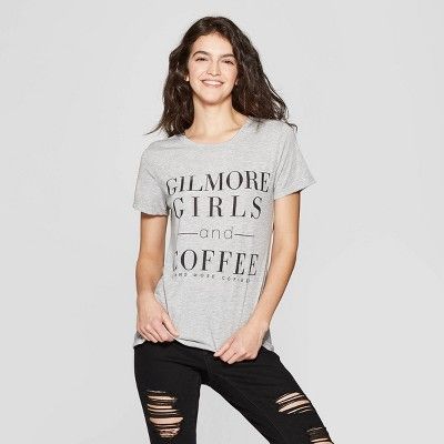 Women's Gilmore Girls Short Sleeve Coffee T-Shirt - (Juniors') - Gray | Target