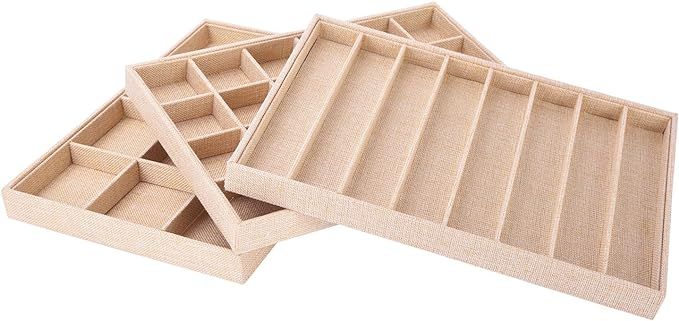 AUTOARK Sackcloth Stackable Jewelry Tray Showcase Display Organizer,Set of 3,AJ-005 | Amazon (CA)