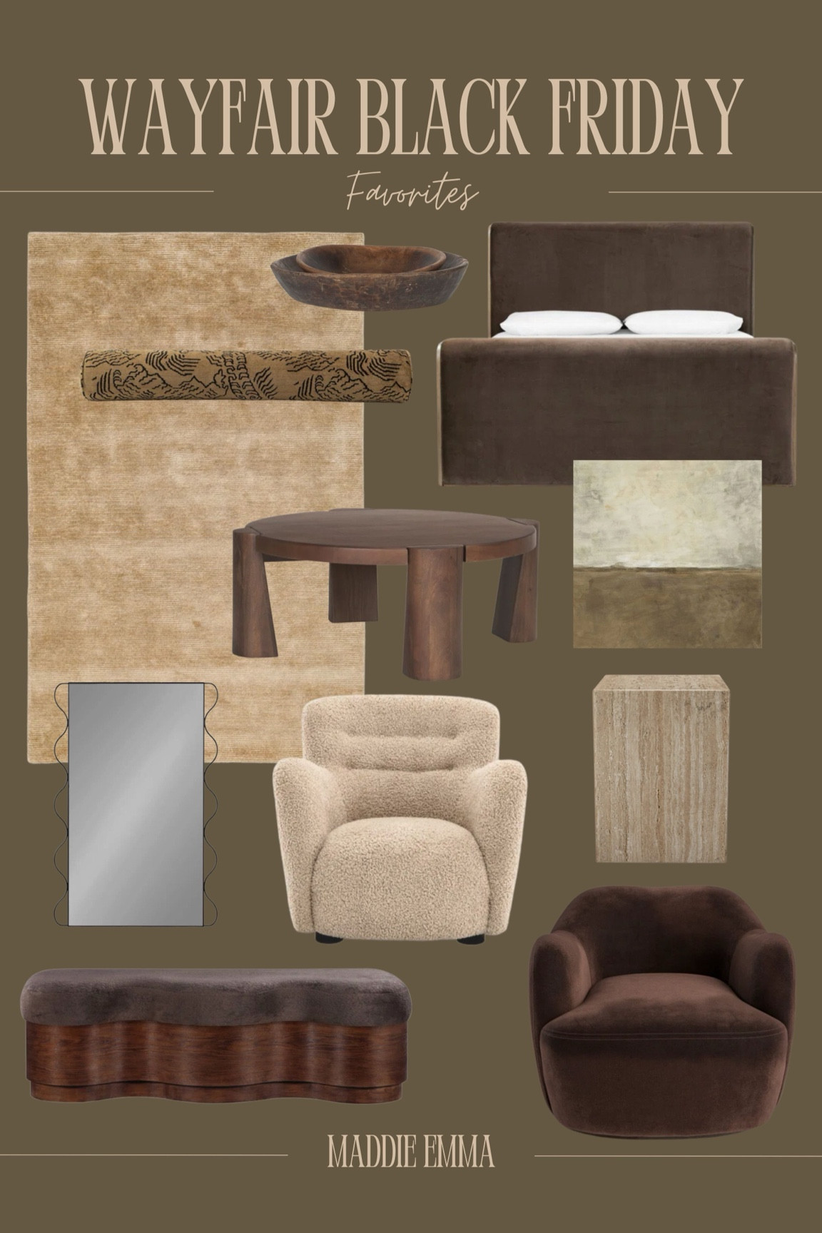 Wayfair Black Friday /cyber week favorites!

area rugs, bedframe, decor, pillow, accent chair, mirror, wall art, bench 

#LTKHome #LTKSaleAlert #LTKCyberWeek