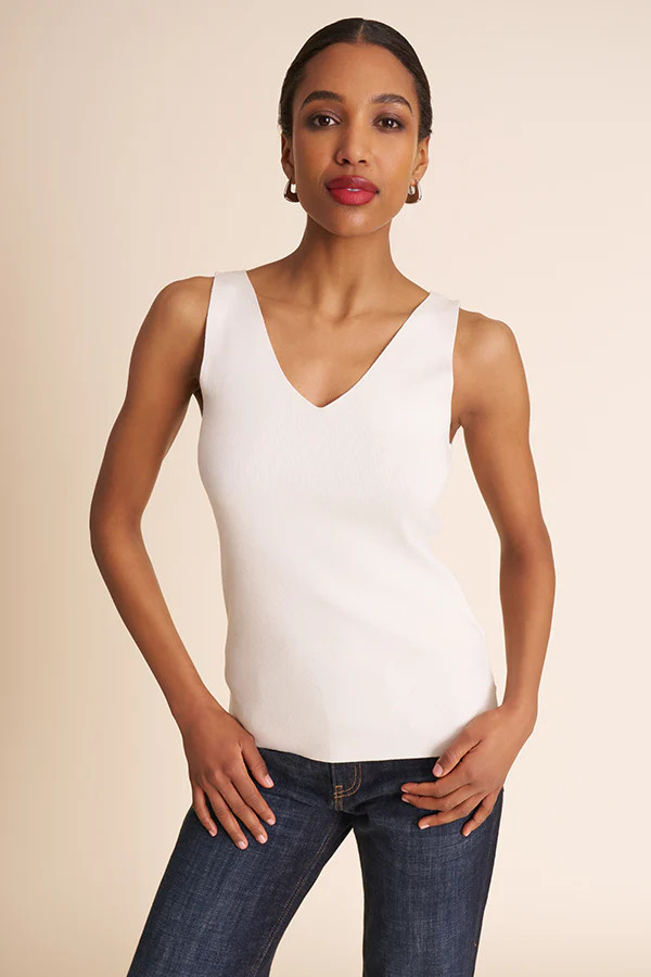 Peggy Top - 365 Stretch Knit :: Ivory | MM LaFleur