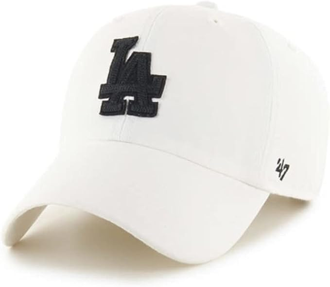 '47 MLB Los Angeles Dodgers White Chainlink Clean Up Adjustable Hat, Adult One Size Fits All | Amazon (US)
