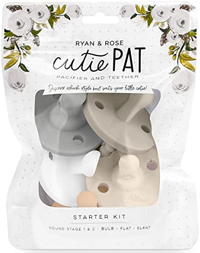 Ryan & Rose Cutie PAT Pacifier Teether (Starter Kit, Neutral) | Amazon (US)