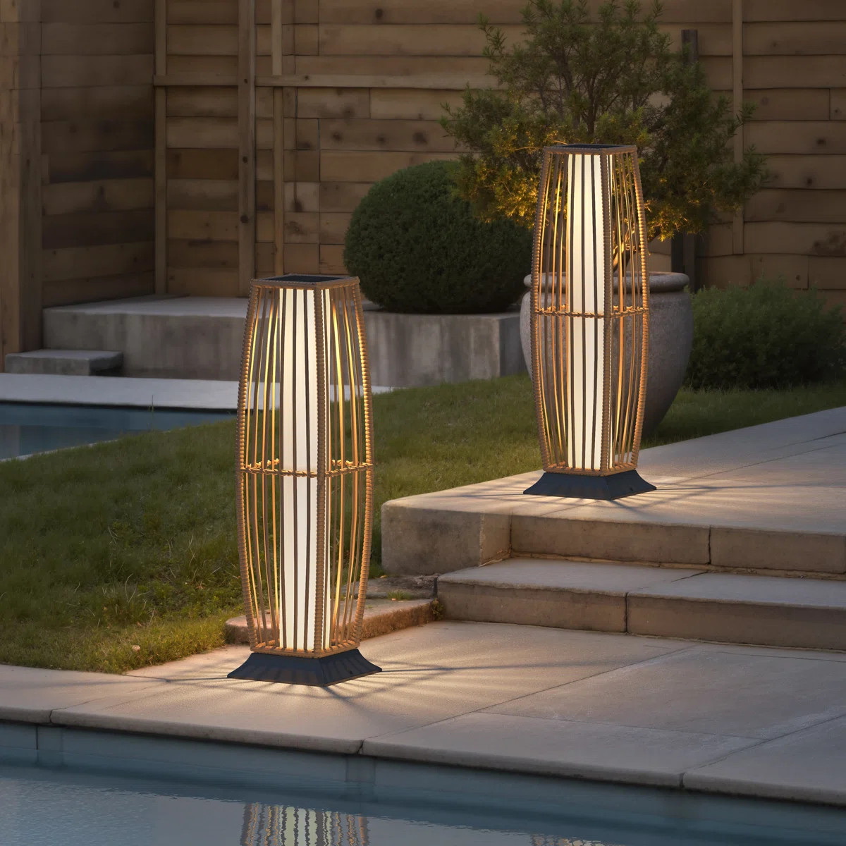30.71” Solar Integrated Led Outdoor Floor Lamp | Wayfair North America