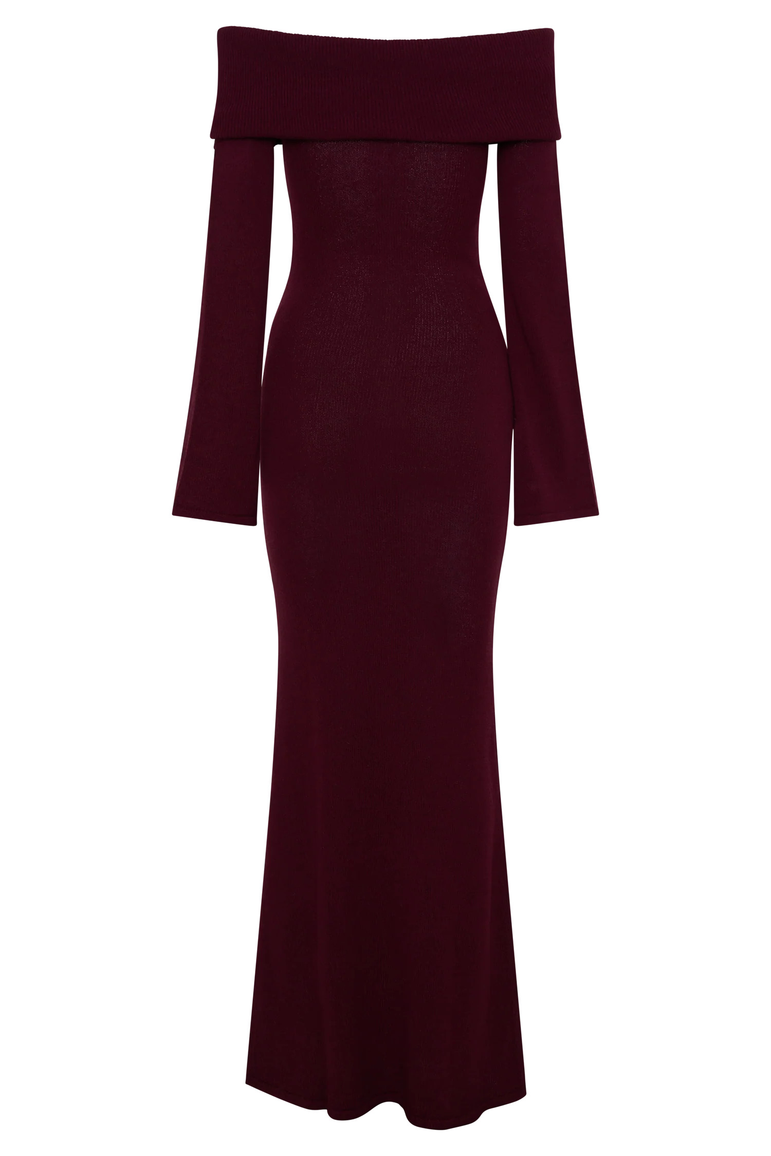 Cameron Off Shoulder Tie Maxi Dress - Merlot | Meshki (APAC)