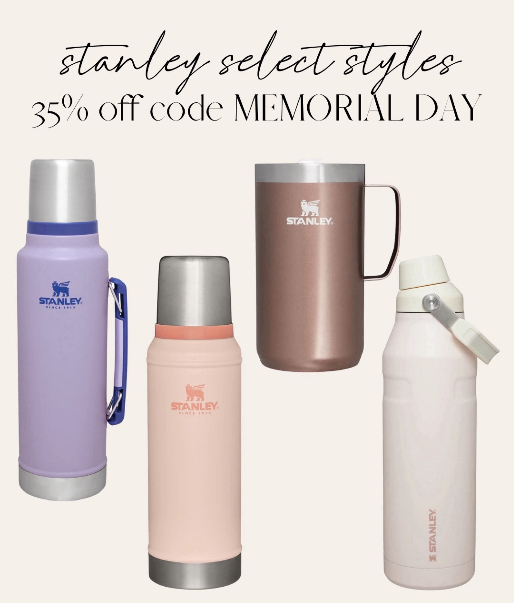 stanley select style 35% off code MEMORIAL DAY 🫶🏻 

summer insulated cups 

#LTKHome #LTKStyleTip #LTKSeasonal