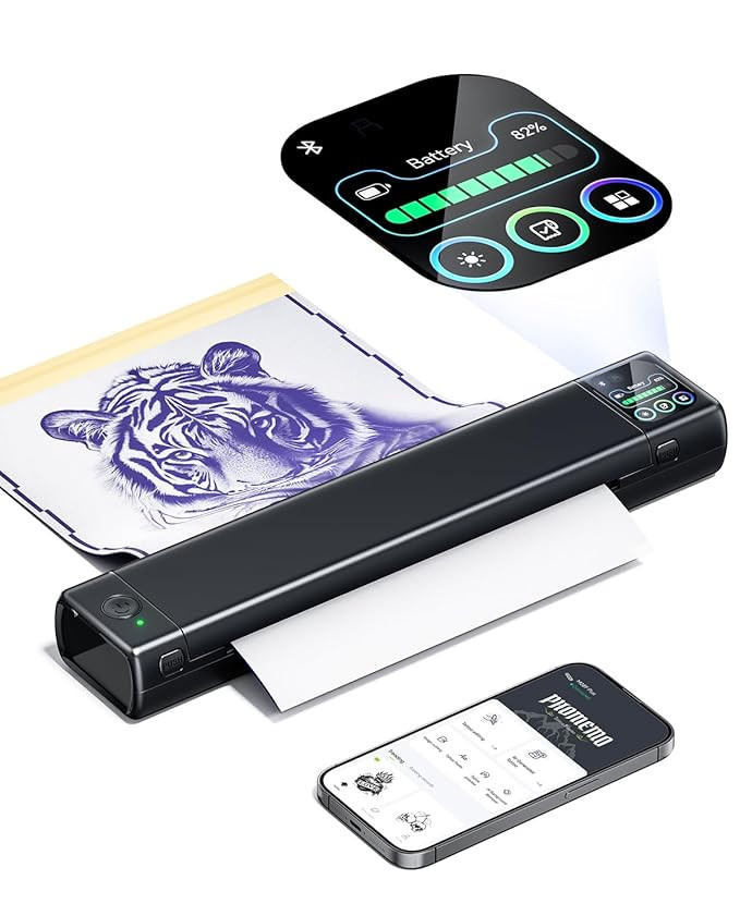 Phomemo M08F Plus Tattoo Stencil Printer with Touchscreen, Bluetooth Tattoo Printer Machine with ... | Amazon (US)