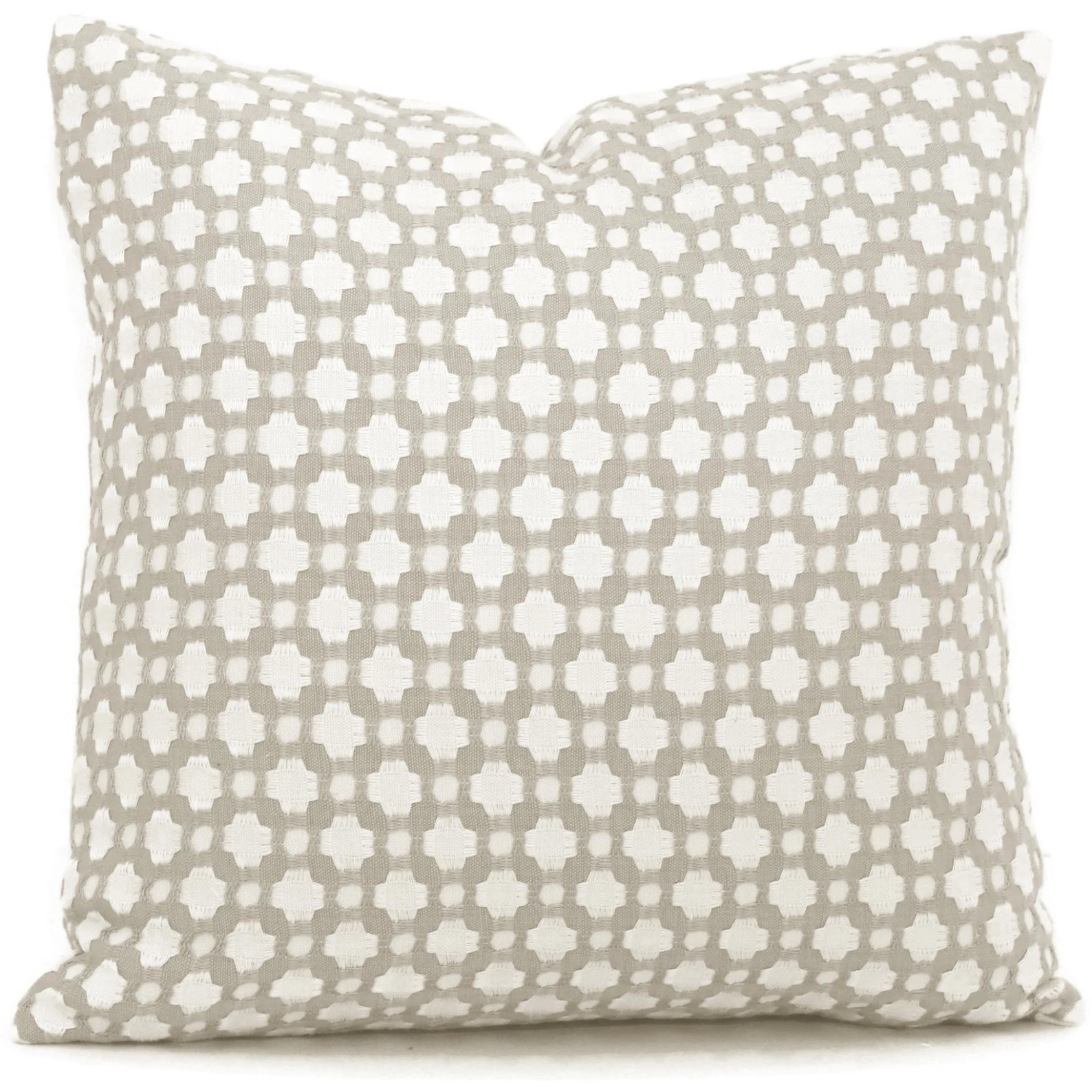 Schumacher Betwixt in Stone and White Decorative Pillow Cover | Etsy | Etsy (US)