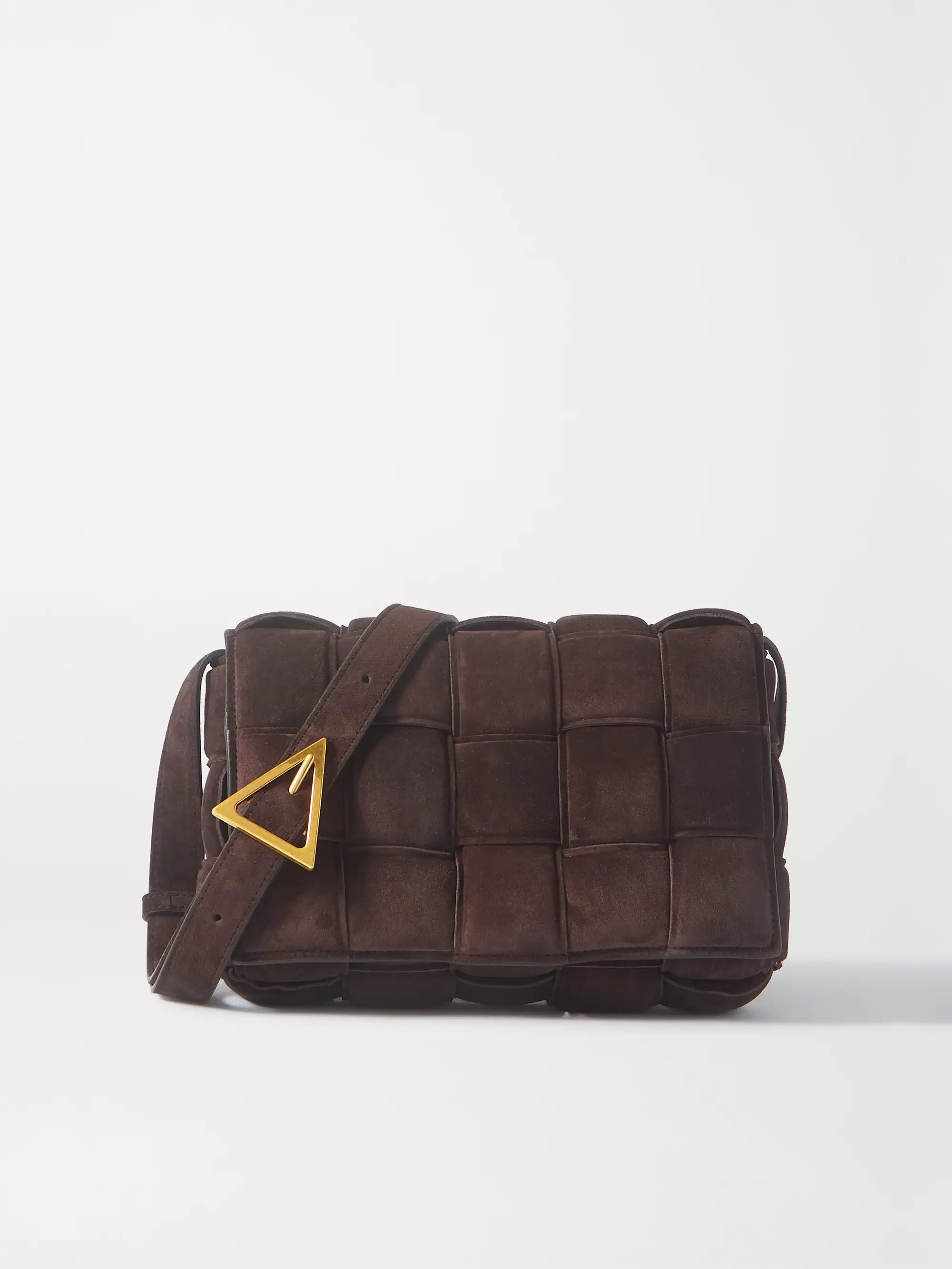 Cassette padded intrecciato suede shoulder bag | NET-A-PORTER APAC