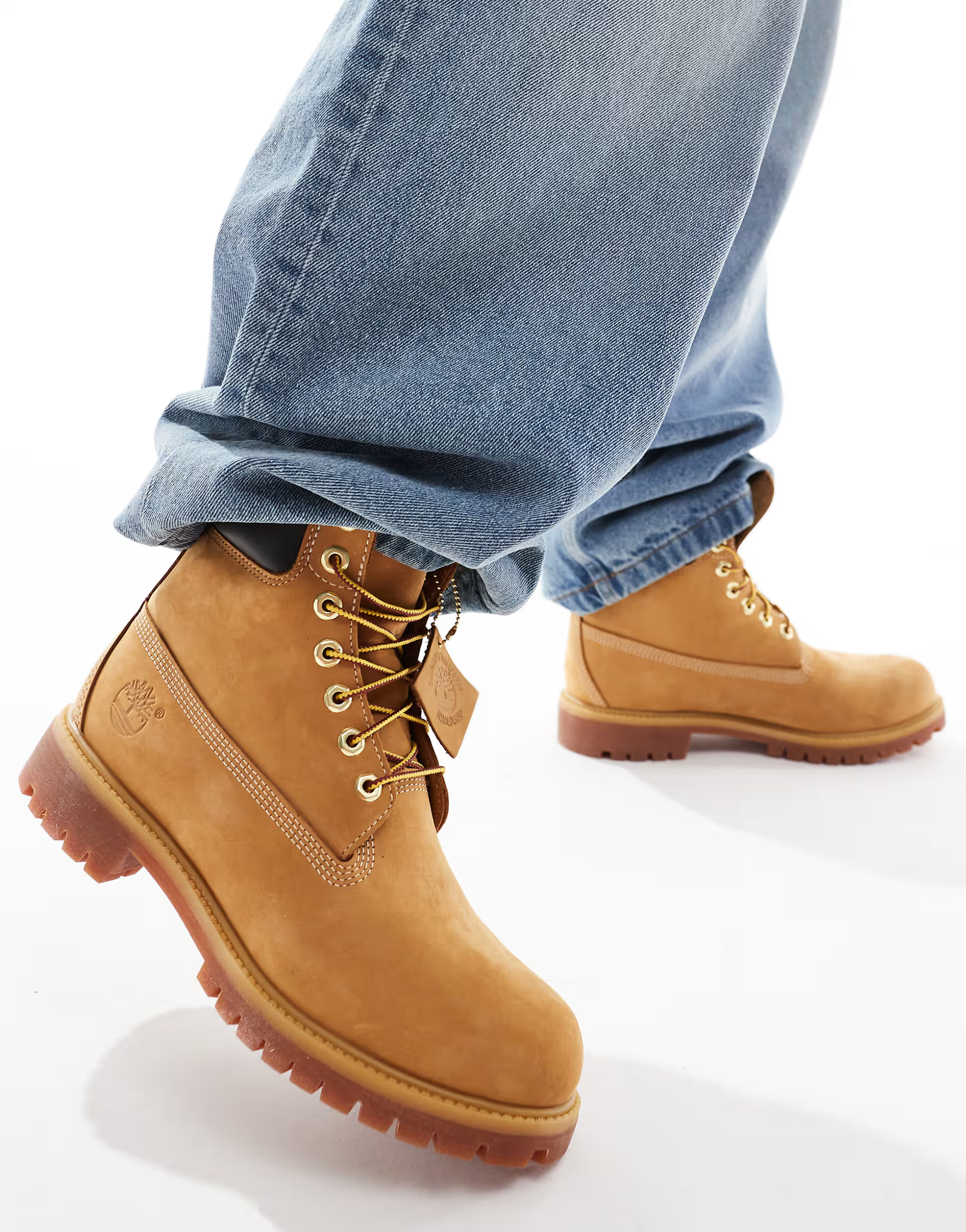 Timberland premium 6 inch boots in wheat tan nubuck | ASOS (Global)