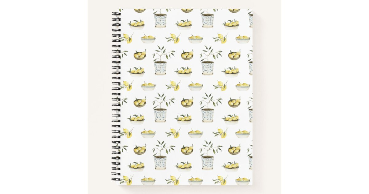 Italian summer lemons fruit bowl notebook | Zazzle | Zazzle