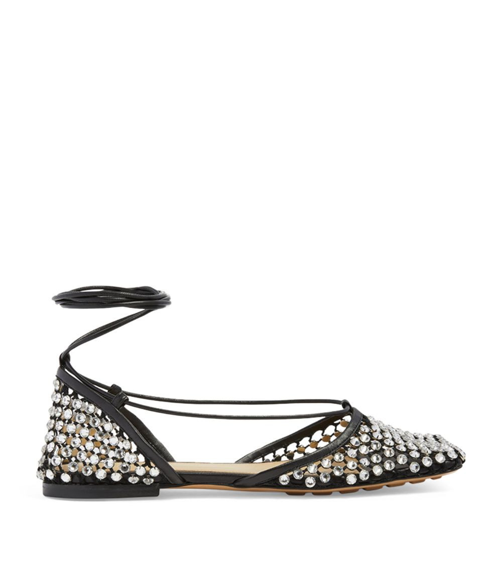 Leather Sparkle Stretch Sandals | Harrods