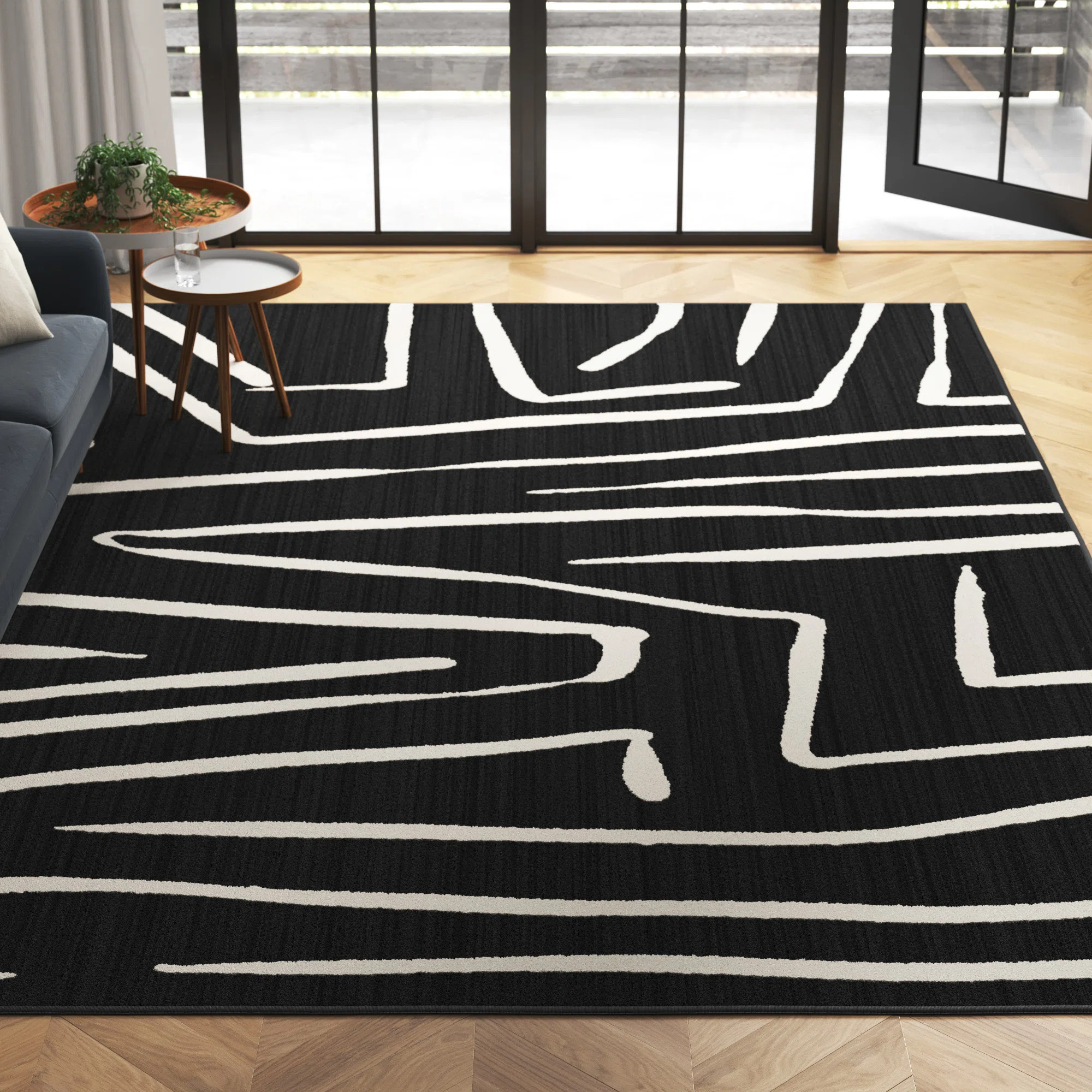 Moro Moroccan Black/Ivory Area Rug | Wayfair North America