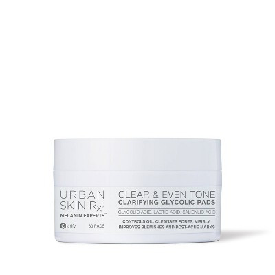 Urban Skin Rx Clear & Even Tone Clarifying Glycolic Pads - 30ct | Target