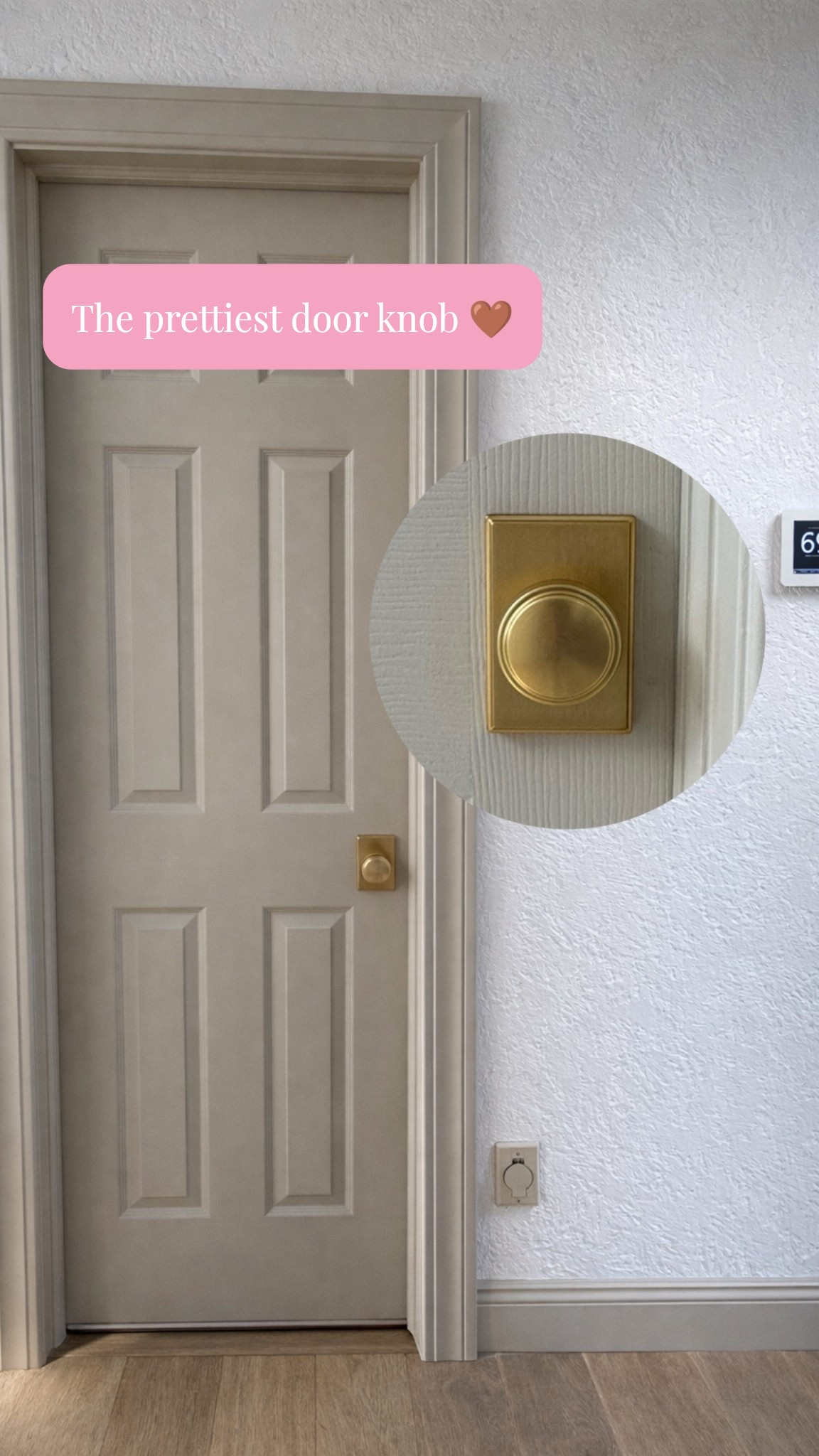 Obsessed with our new door knobs! 😍 Love the backplate & color!! #golddoorknobs #interiordoors

#LTKHome