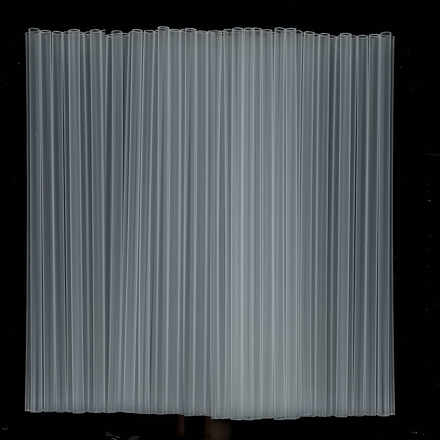 Clear Straws,100 Pcs Long Disposable Plastic Drinking Straws. (0.23''diameter and 10.2"long)-Clea... | Amazon (US)