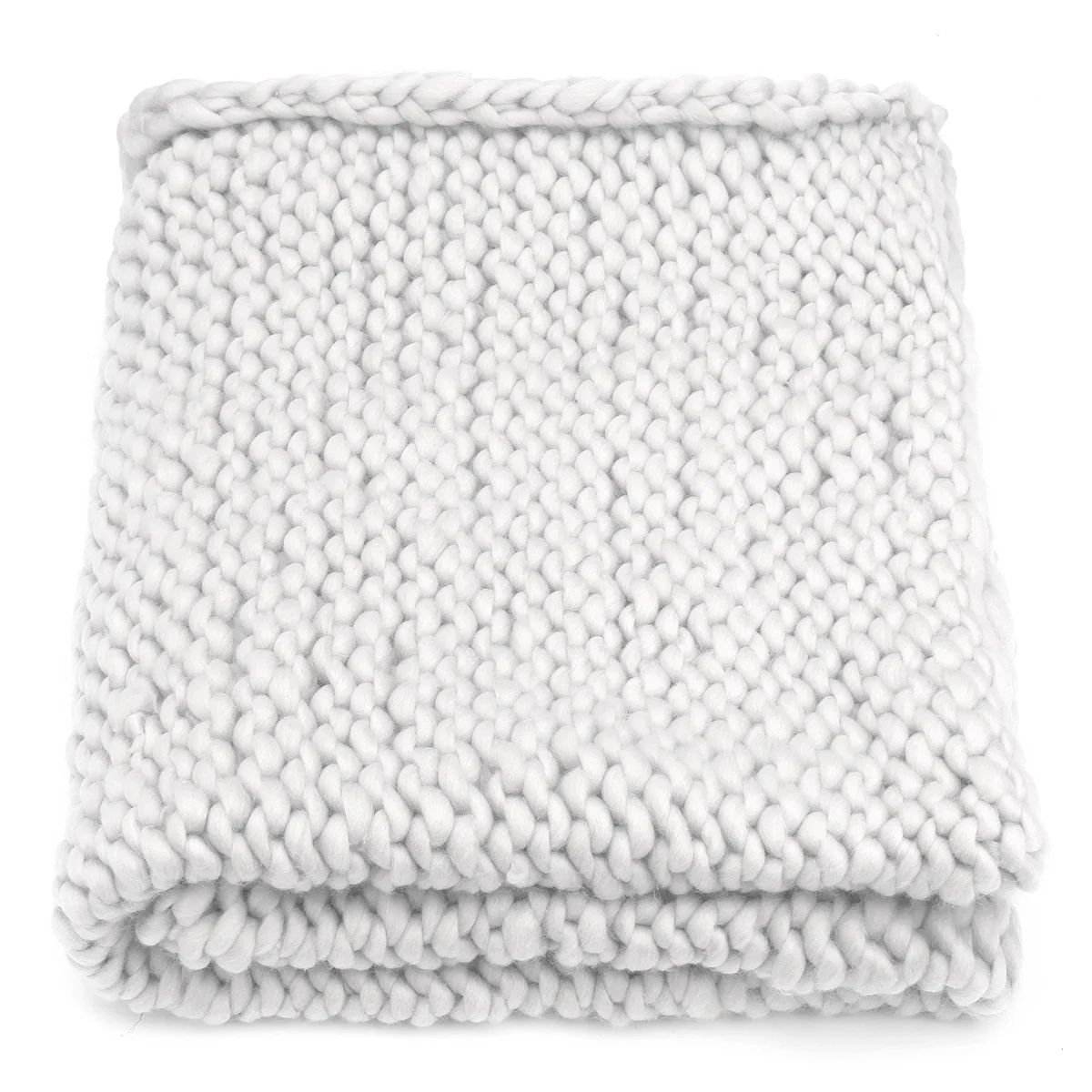 59''x47'' Warm Hand Chunky Knit Blanket Thick Yarn Bulky Bed Spread Throw Soft & Multi Colors | Walmart (US)