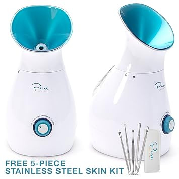 NanoSteamer - Large 3-in-1 Nano Ionic Facial Steamer with Precise Temp Control - 30 Min Steam Time - | Amazon (US)
