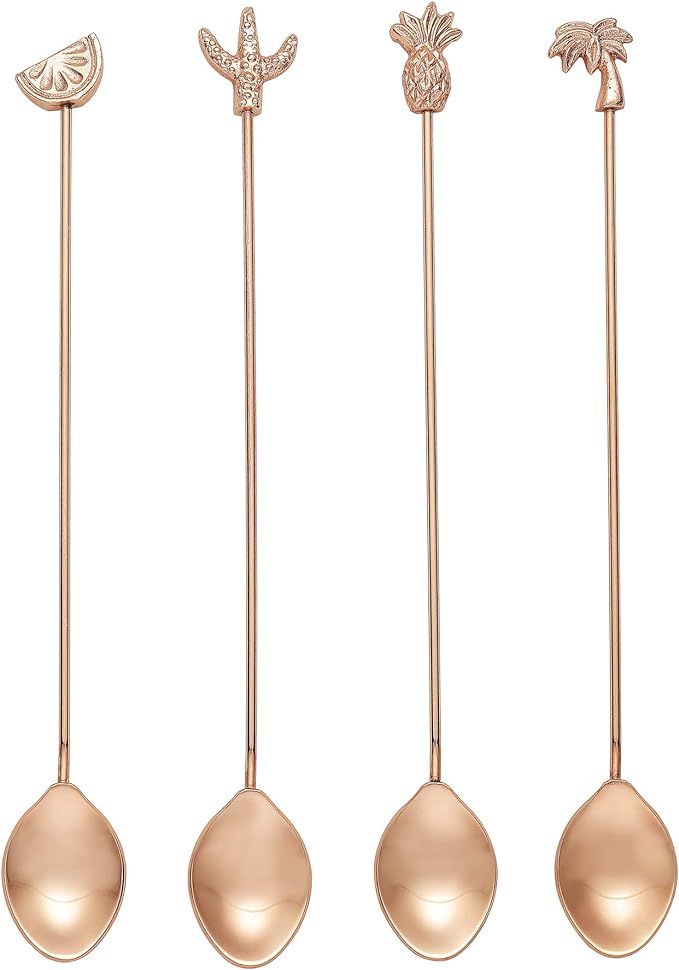 9 Inch Long Ice Tea Spoons, Mixing Spoon for Expresso Coffee or Cocktail Drink Stirrer, Ice Cream... | Amazon (US)