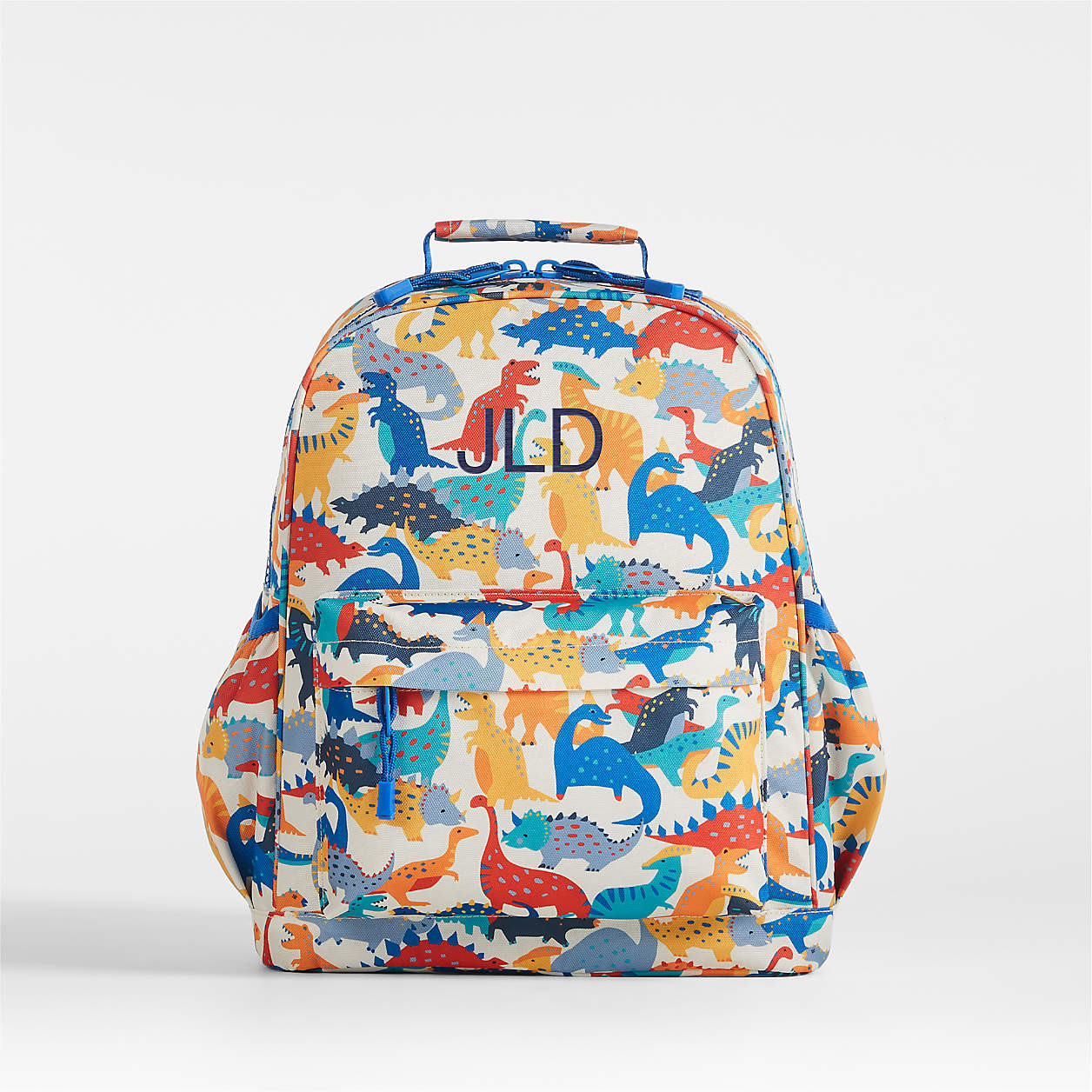 Leopard Floral Personalized Medium Kids School Backpack with Side Pockets + Reviews | Crate & Kid... | Crate & Barrel
