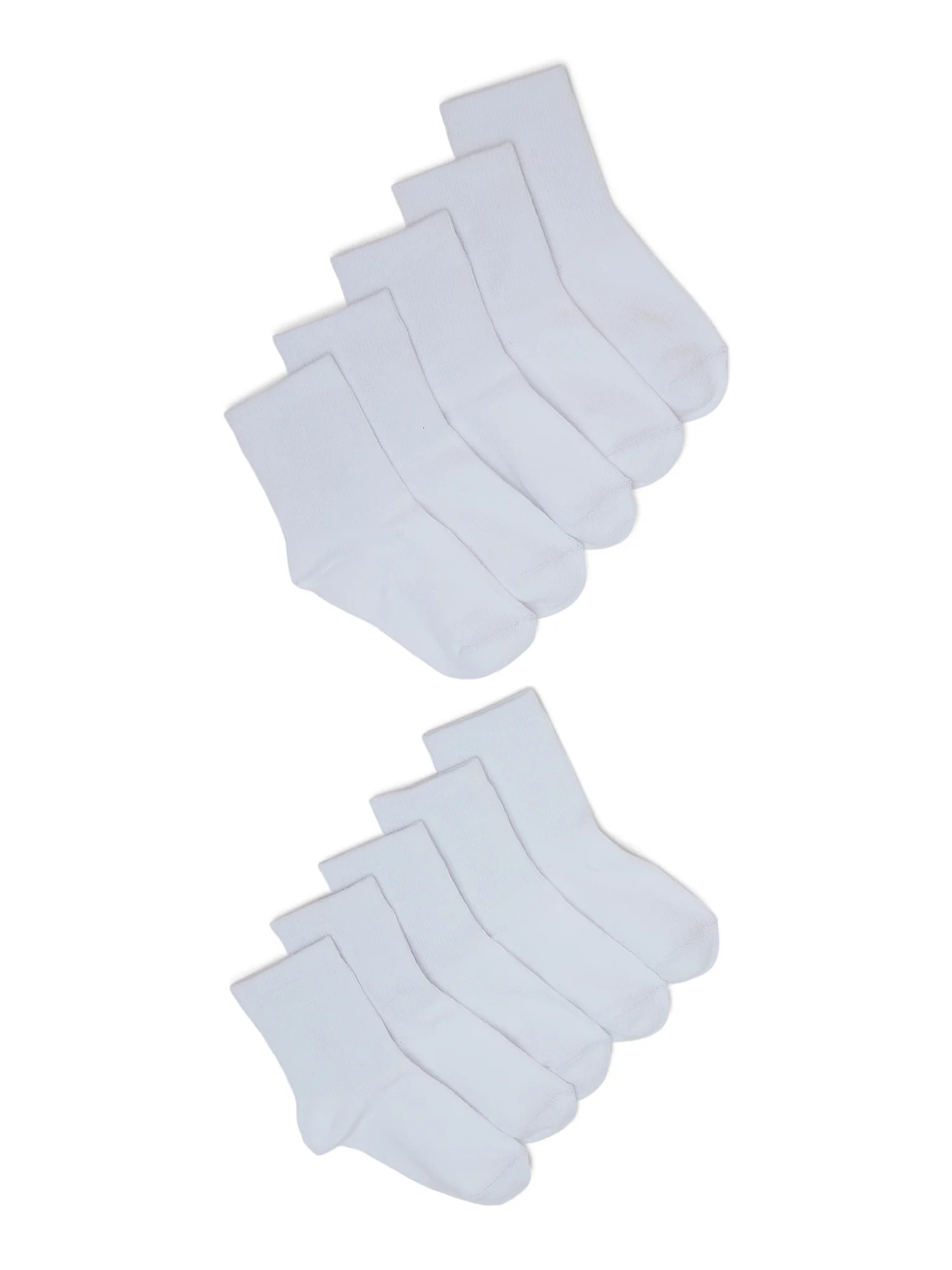 Wonder Nation Baby and Toddler Crew Socks, 10 Pack, Size 0M- 5T | Walmart (US)