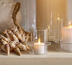 Malibu Glass Hurricane Candle Holder | Pottery Barn (US)