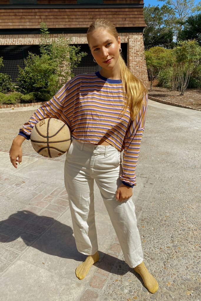 Out From Under Ella Long Sleeve Cropped Tee | Urban Outfitters (US and RoW)