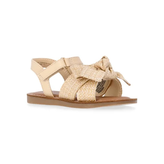 Wonder Nation Toddler Girls Bow Sandals | Walmart (US)