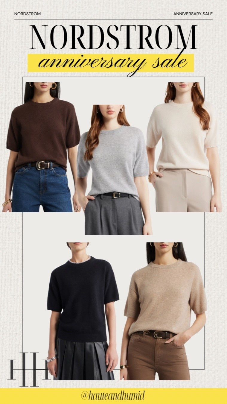 Nordstrom anniversary sale favorite! These short sleeve cashmere tops are perfect for early fall & winter. Also great for my ladies in the south!

#LTKSaleAlert #LTKOver40