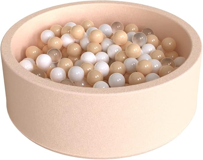 Wonder Space Deluxe Kids Round Ball Pit, Premium Handmade Kiddie Balls Pool, Soft Indoor Outdoor ... | Amazon (US)