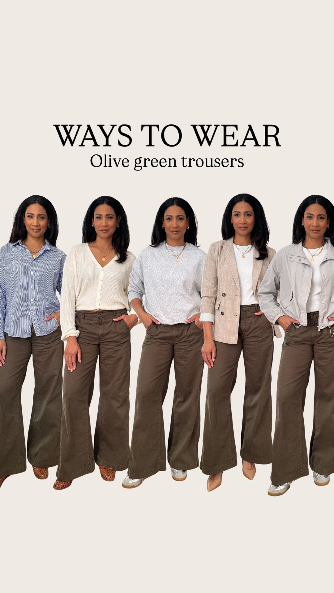 These olive green trousers are a versatile pair of pants that you can style multiple ways and transition into spring!! All fit true to size.



#LTKOver40 #LTKWorkwear #LTKootd