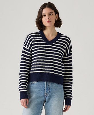 Levi's Women's Reese V-Neck Long Sleeve Sweater - Macy's | Macy's