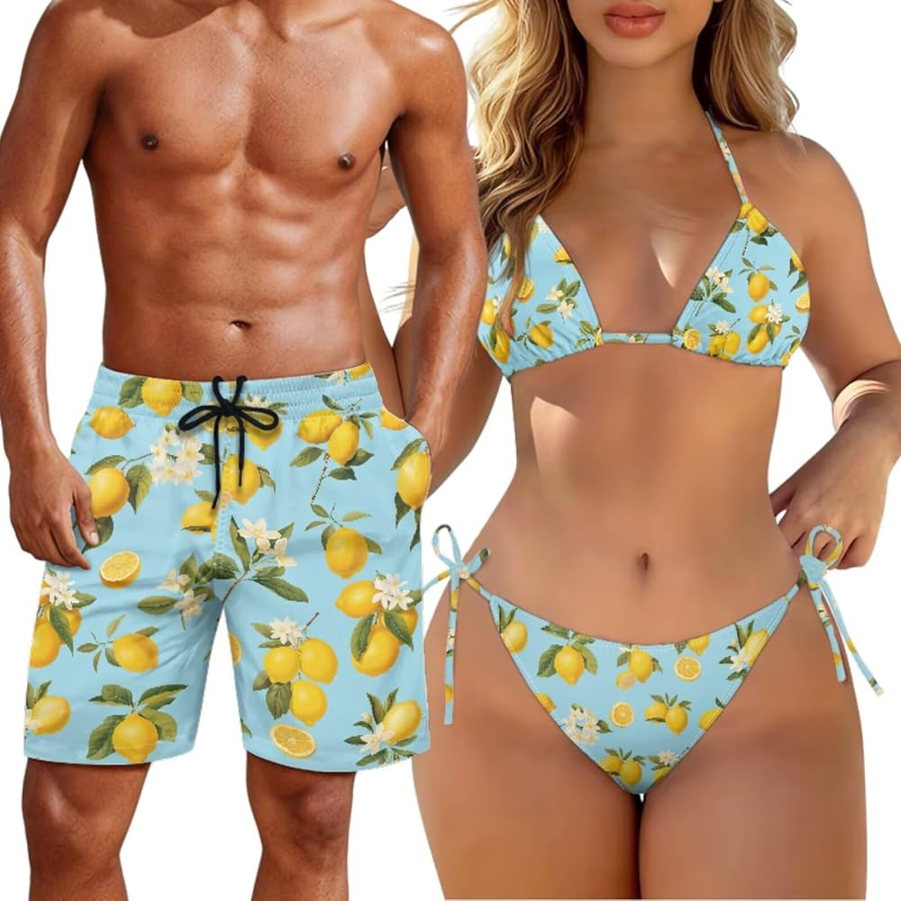 Youngerbaby Matching Swimsuits for Couples Camo Bikini Set or Swim Trunks for Summer Beach Vacati... | Amazon (US)