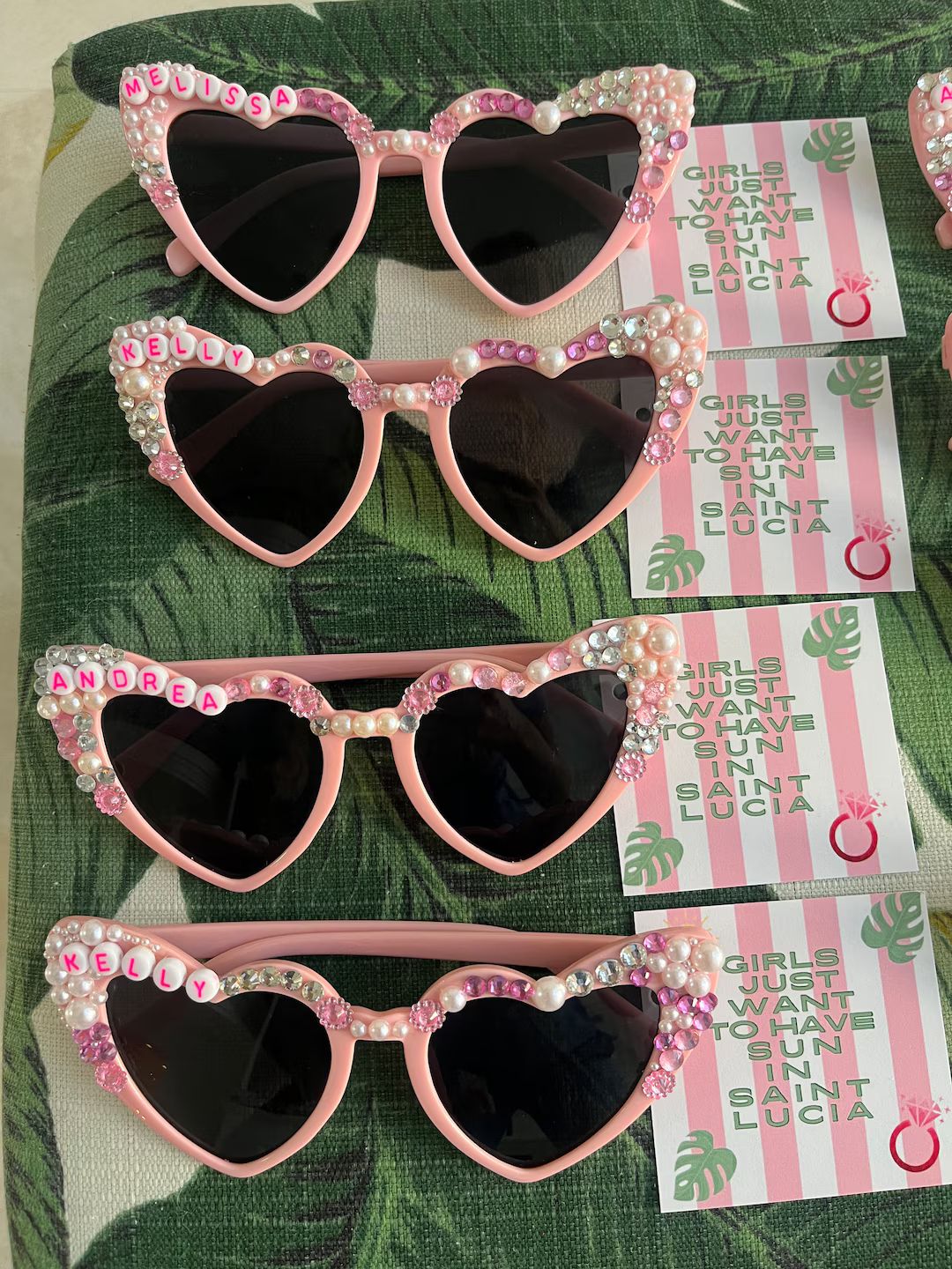 Bachelorette custom name heart sunglasses | Etsy (US)