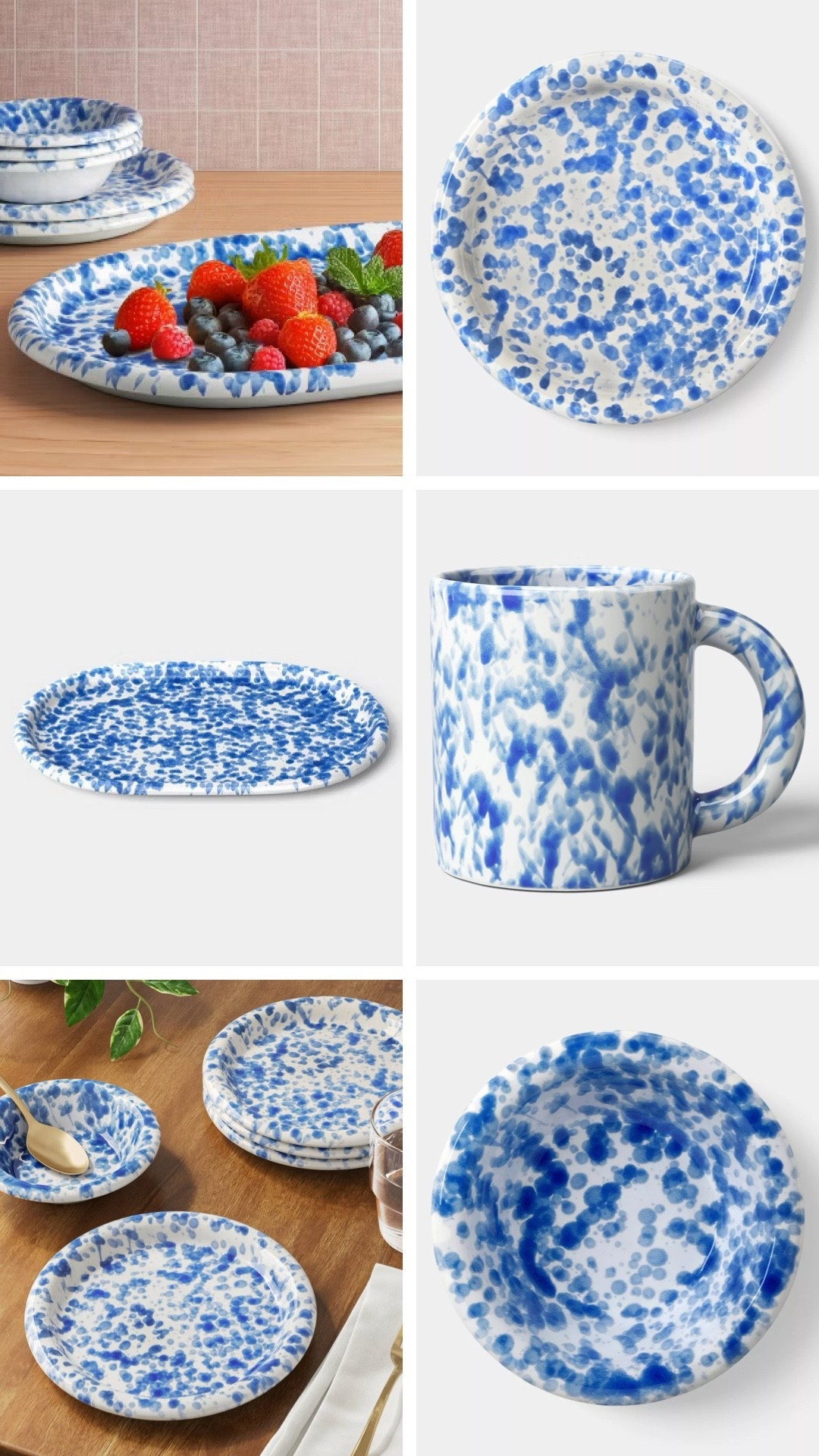Blue and white splatter tableware from Target 

#LTKHome #LTKFindsUnder50