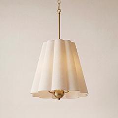 Possini Euro Adama 15 3/4"W Satin Brass 3-Light Shade Pendant Light | Lamps Plus