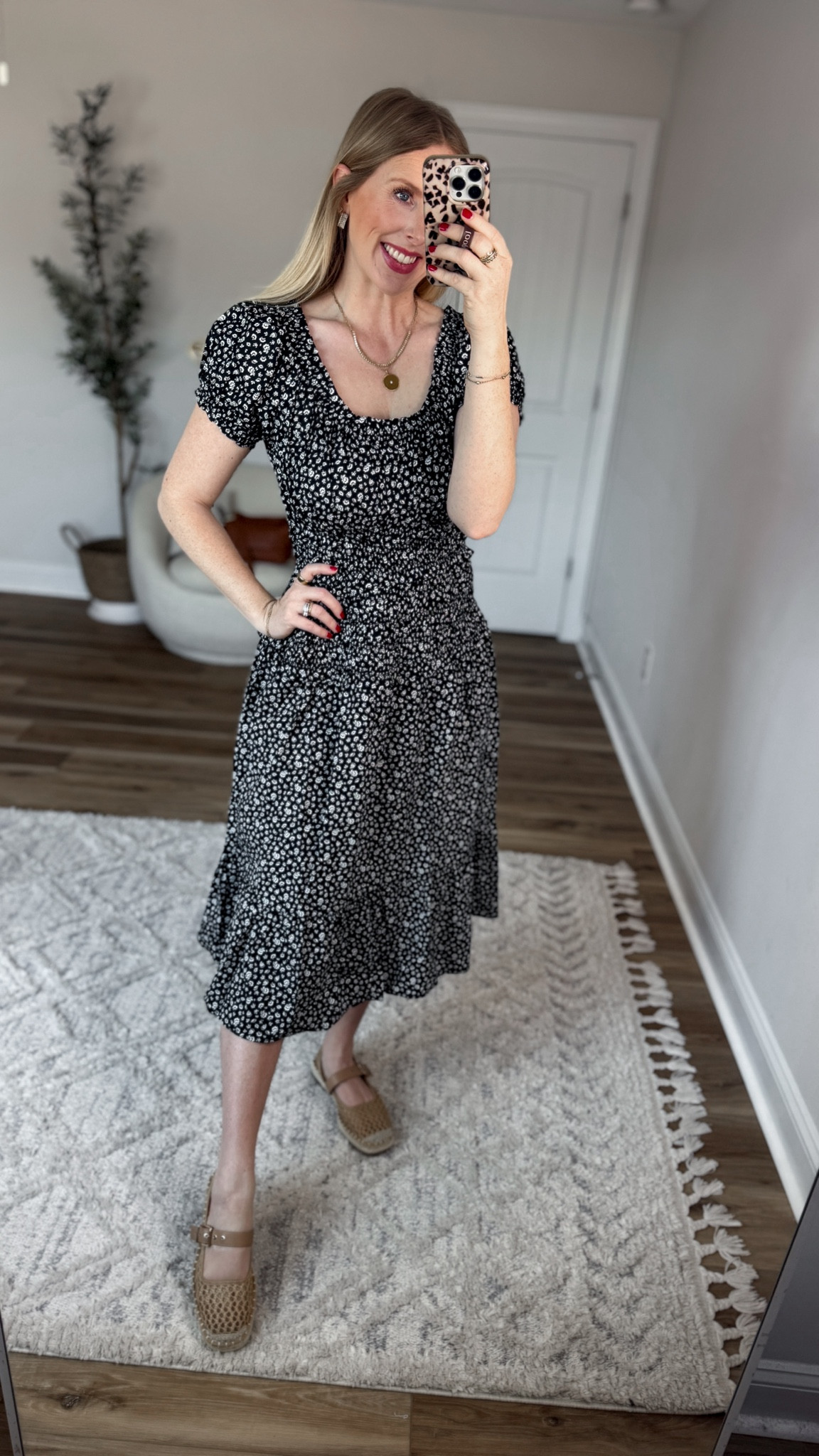 Weekend Walmart Wins try-on
Smocked waist midi dress- small 

#LTKmomlife #LTKootd