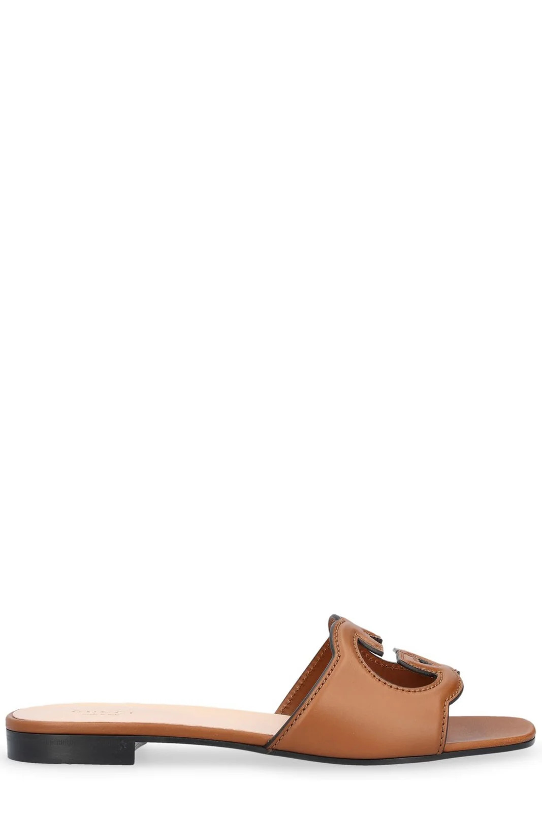 Gucci Logo Cut-Out Sandals | Cettire Global