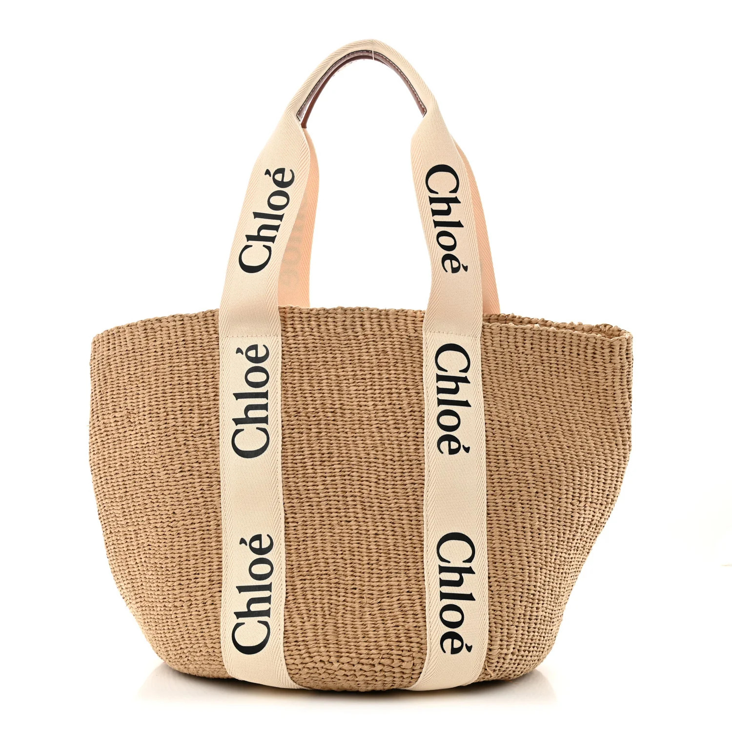 Raffia Large Woody Tote White | FASHIONPHILE (US)