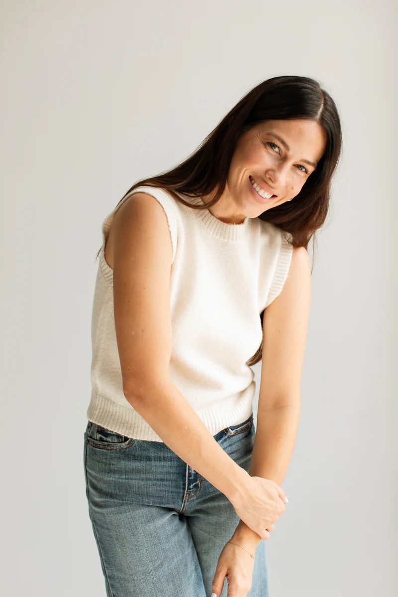 Corinne Sweater Vest | Carly Jean Los Angeles