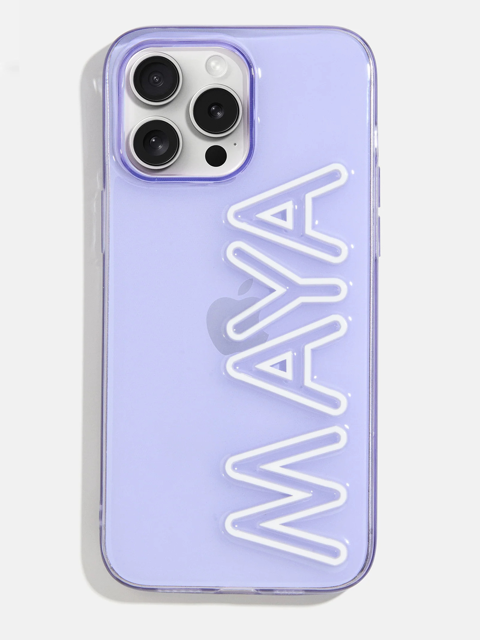 Fine Line Custom iPhone Case - Transparent Purple/White | BaubleBar